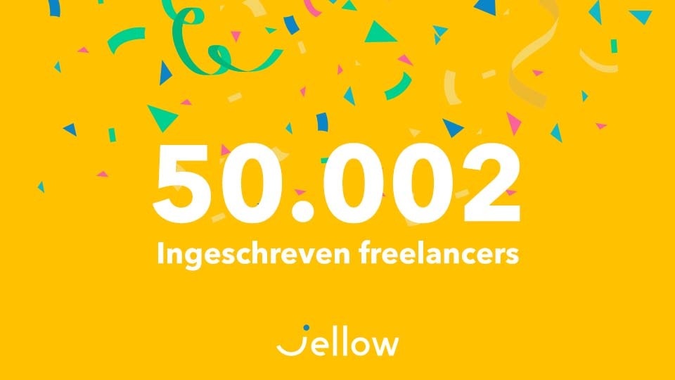 Jellow viert mijlpaal 50.000 freelancers