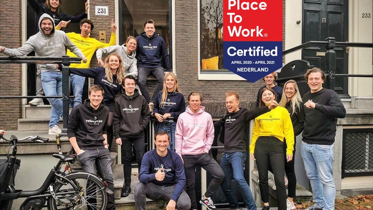 Yellowgrape: 8e plek Best Workplaces 2021 