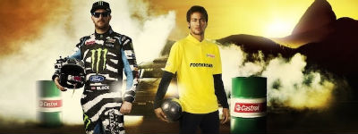 Footkhana: Castrol strikt Neymar en Ken Block