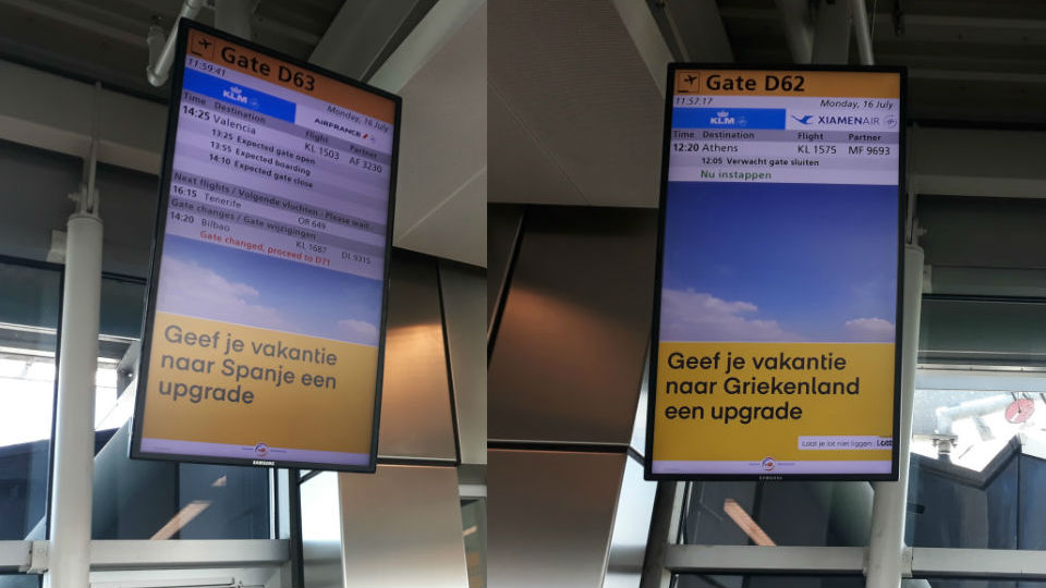 Lotto experimenteert met dynamic advertising op Schiphol