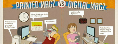 Print versus online magazines: infographic