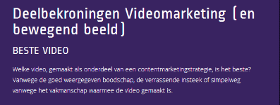 Eindelijk: Videomarketing Awards