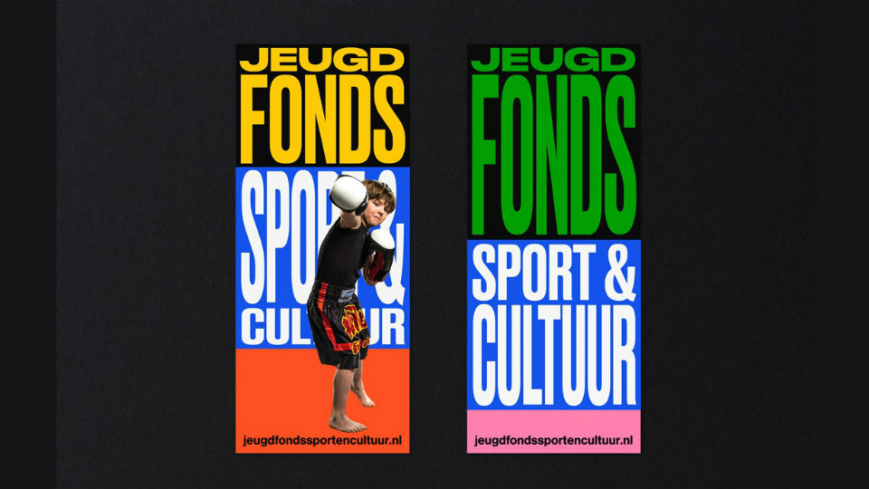 Studio Dumbar ontwikkelt nieuwe visuele identiteit Jeugdfonds Sport & Cultuur