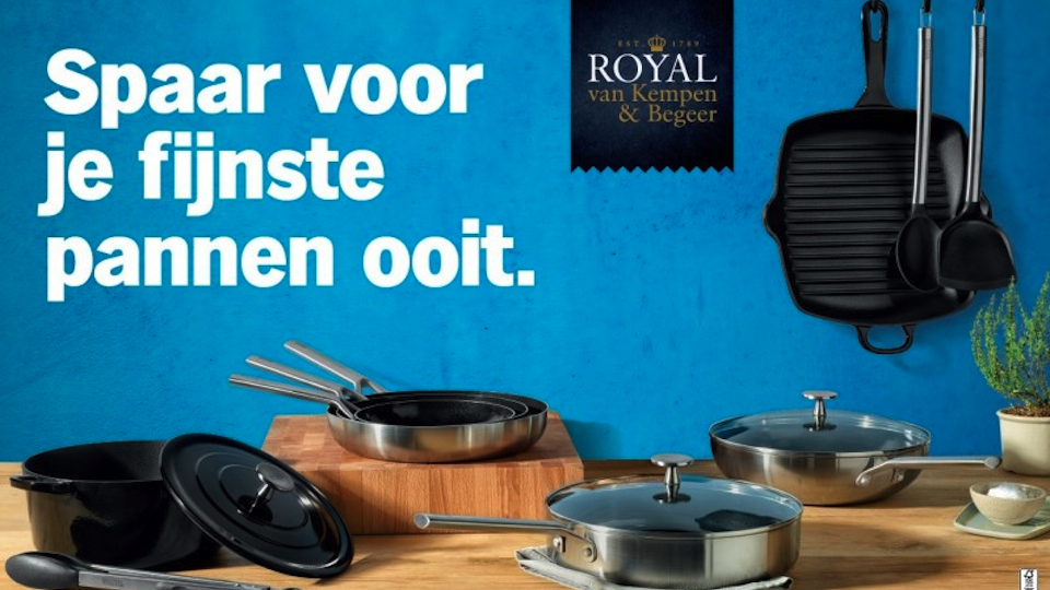 Albert Heijn start spaaractie met pannen Royal van Kempen en Begeer