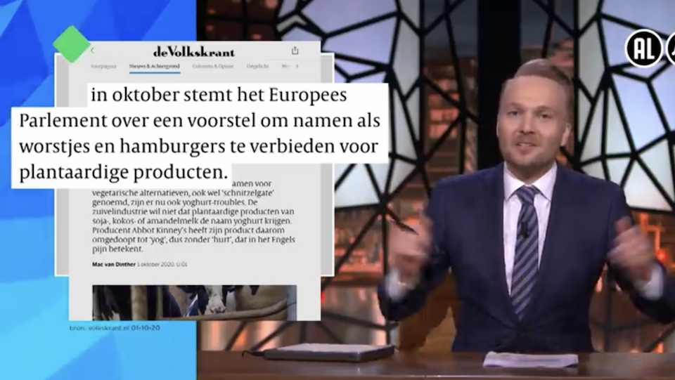 [video] Lubach steekt de draak met naamdiscussie vleesvervangers