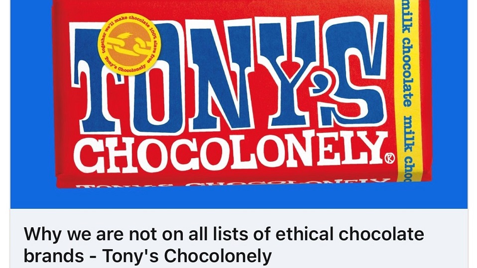 Tony's Chocolonely verweert zich tegen aantijgingen