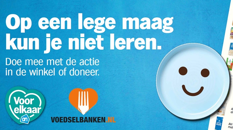 Albert Heijn en Voedselbanken organiseren Op een lege maag kun je niet leren