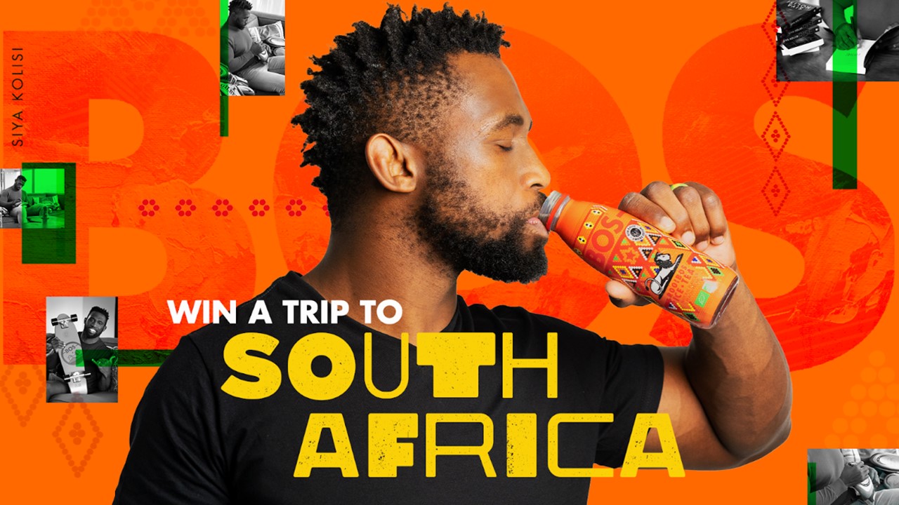 Bos Ice Tea lanceert limited edition met Zuid Afrikaans rugbyidool Siya Kolisi