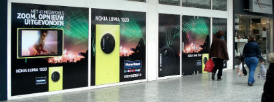 Nokia en Phone House doen aan window advertising