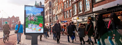 Extra mupi's JCDecaux in centrum Amsterdam