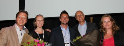 Saartje de Wit (OHRA) en Marktplaats winnaars E-mail Awards 2014  