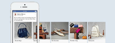 Facebook carousel ads nu ook voor mobiele apps
