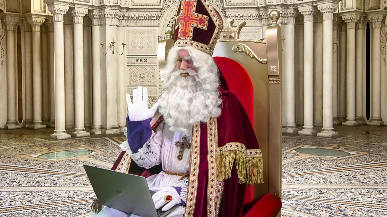 Sint op je beeldscherm voor een coronaproof Sinterklaasfeest