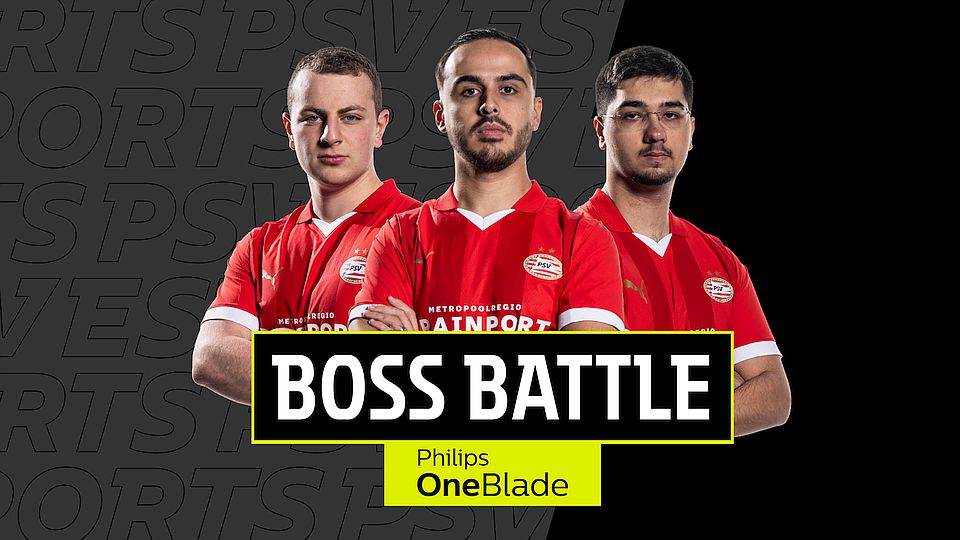 Philips stadion podium voor Philips OneBlade Boss Battle