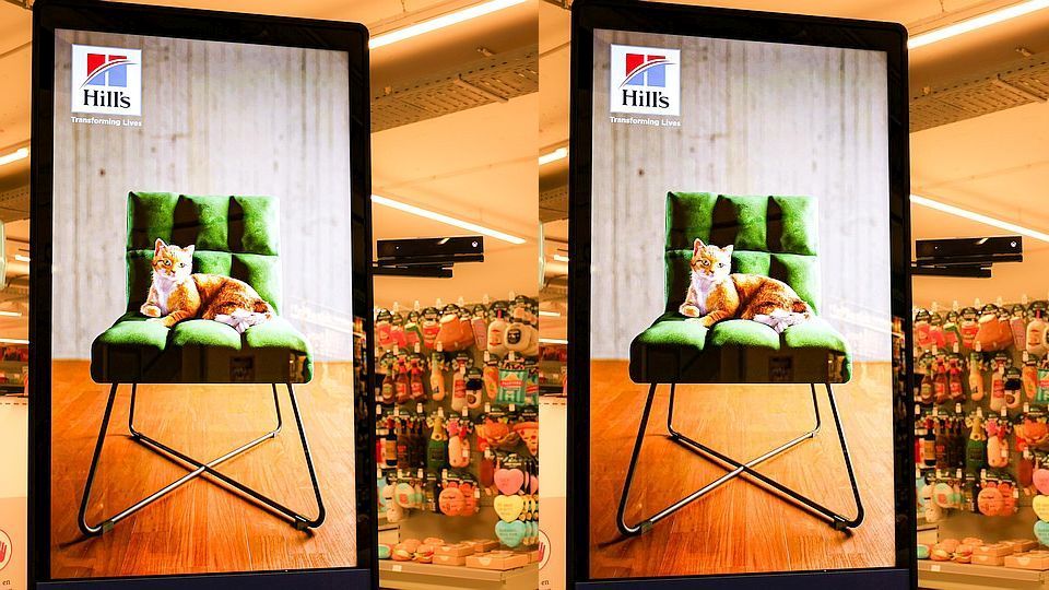 Diervoedingsmerk Hill’s introduceert interactief instore billboard