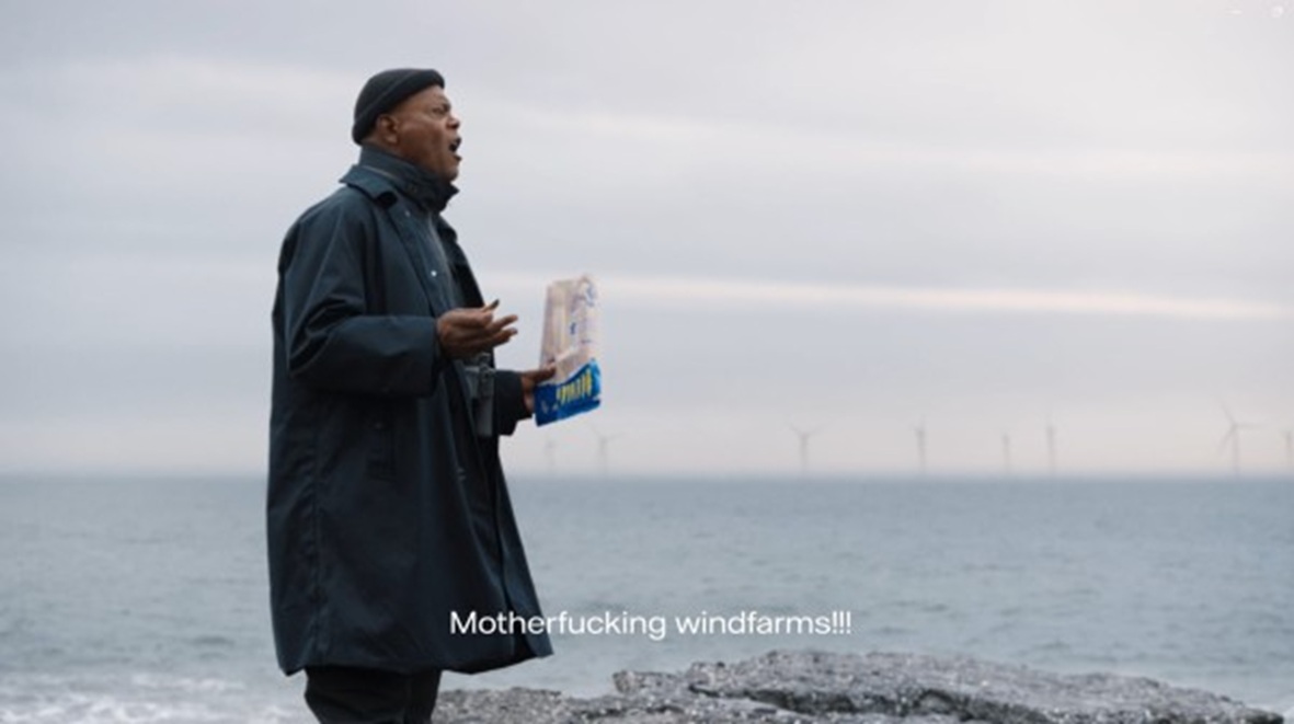 Vattenfall en Samuel L. Jackson pleiten voor 'motherf***in windfarms'