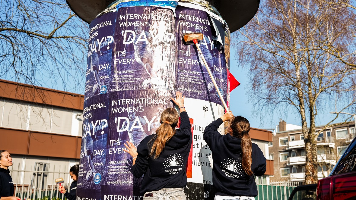 Hera United claimt elke dag Vrouwendag