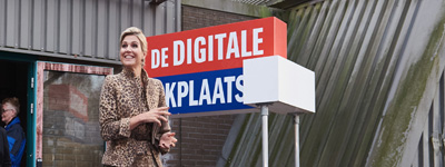 Maxima bezoekt Digitale Werkplaats Google