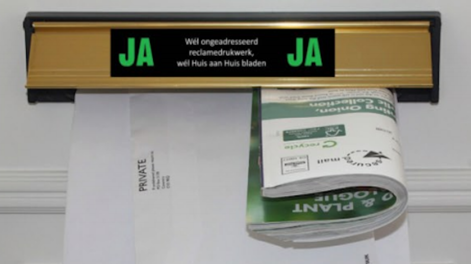 MailDB en KVGO pleiten voor langere overgangsperiode Ja/Ja-sticker