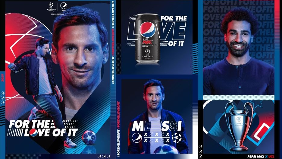 Messi en Salah strijden om blikje Pepsi