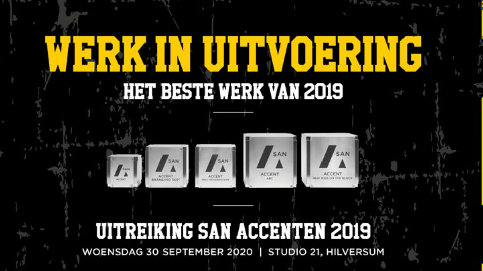 SAN uitreiking is dit jaar via live stream