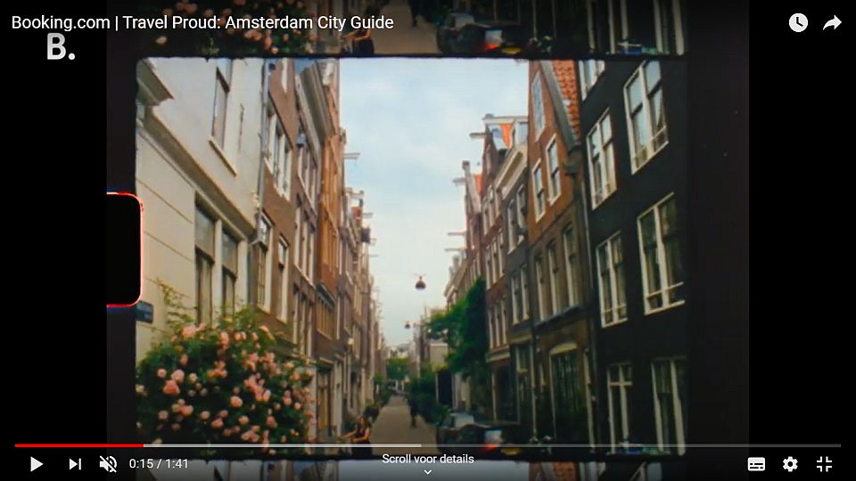 Booking.com laat Amsterdam in filmpje 'Travel Proud' zien