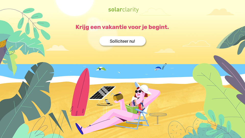 Solarclarity geeft werknemers vakantie voor start