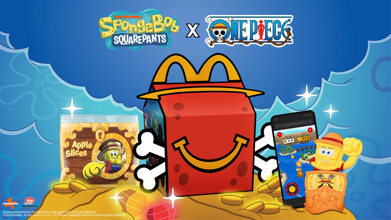 McDonald's combineert SpongeBob SquarePants en One Piece voor nieuwste Happy Meal