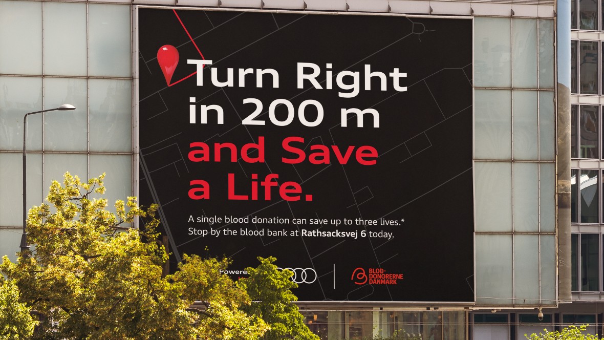 Audi wijst bloeddonoren de weg met OOH