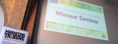 Geslaagd Winnaar Seminar Grand Prix Content Marketing