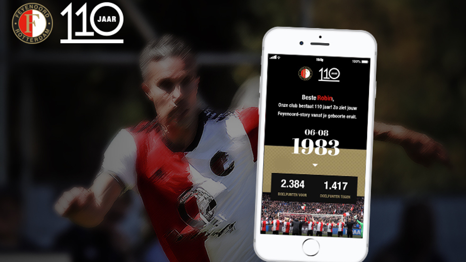 Feyenoord stuurt supporters persoonlijke infographic