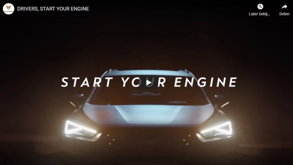 Cupra start campagne 'Drivers, start your engine'