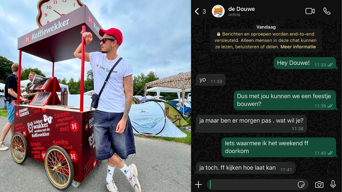 Koffiedealer Douwe verrast festivalgangers op Lowlands