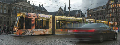 Gouden Empire- tram in Amsterdam op Prinsjesdag