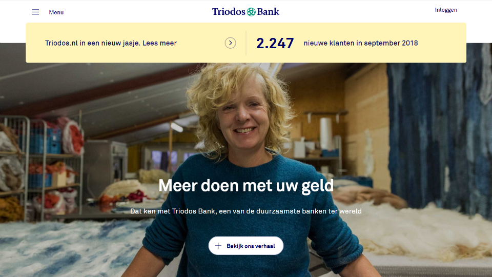 Nieuwe website voor Triodos