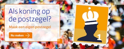 Als koning op de postzegel