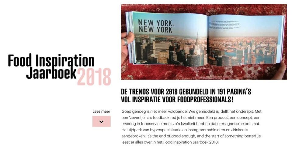 [interview] Nieuwe Food inspiration Jaarboek 2018 is uit - bijzonder aanbod voor MT abonnees