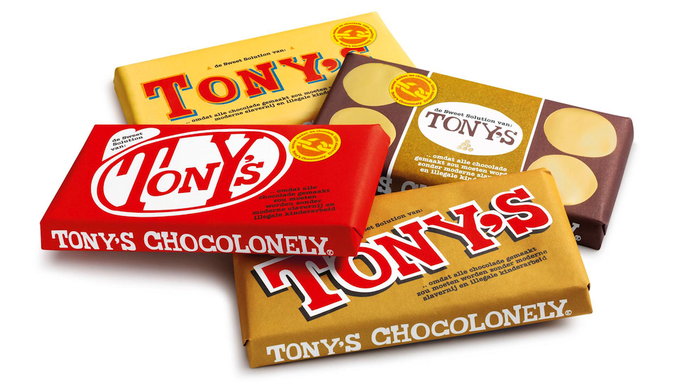 Tony's Chocolonely maakt cacao-cartoons van Twix, Toblerone, Ferrero Rocher en Kitkat