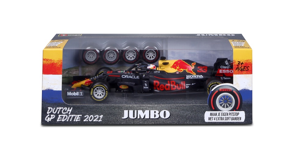 Jumbo feliciteert Verstappen historische winst en brengt schaalmodel | MarketingTribune Food Retail