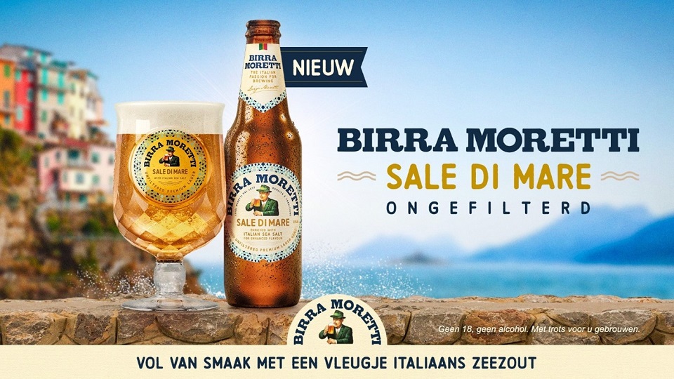 Birra Moretti lanceert ongefilterd bier met snufje zeezout