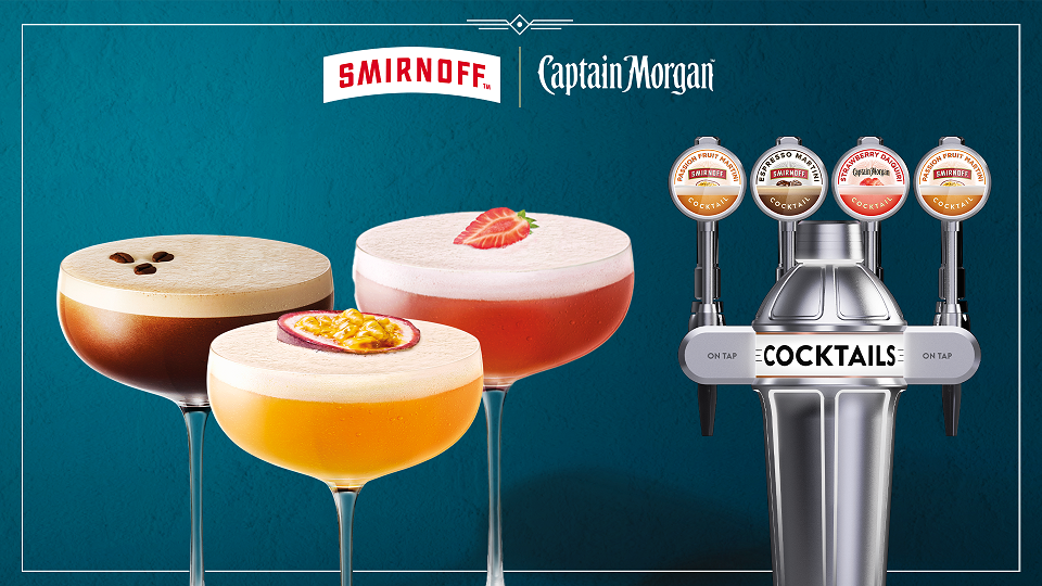 Diageo introduceert cocktailtaps in horeca en clubs in Nederland