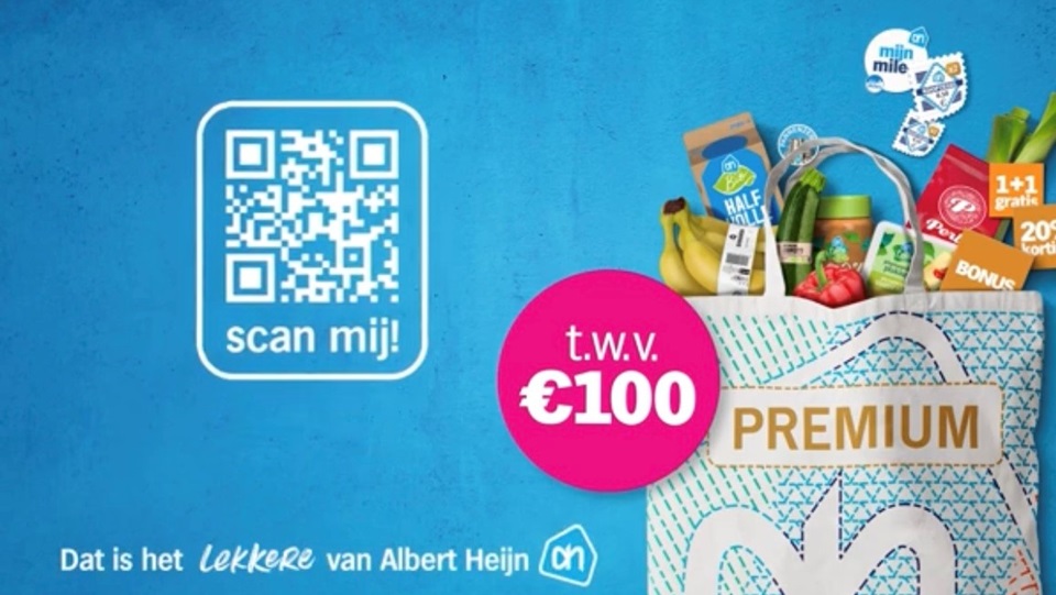 AH pioniert met teaser en QR-code op tv