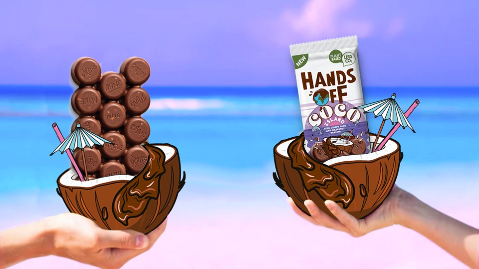Hands Off presenteert plantaardige Coco Island reep