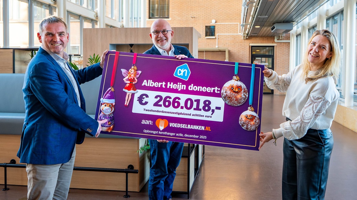 Albert Heijn doneert ruim kwart miljoen aan Voedselbanken