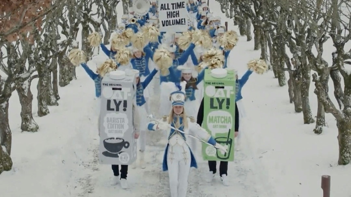 Oatly deelt cijfers met fanfare in de sneeuw