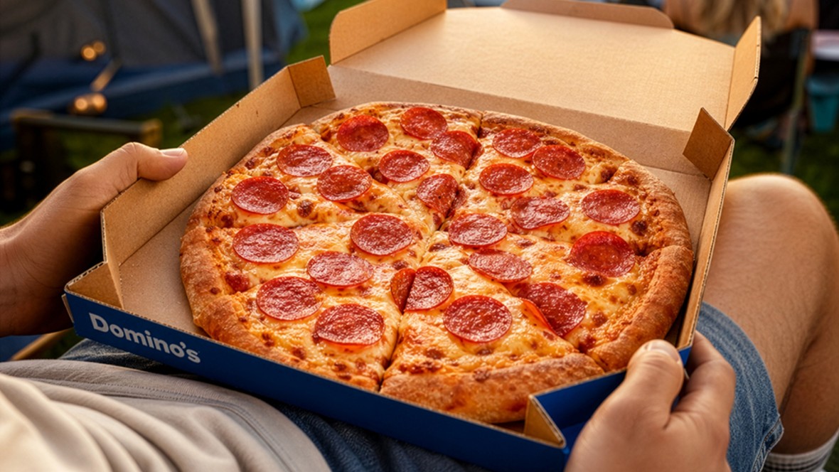 Domino’s bezorgt pizza op Lowlands-campings
