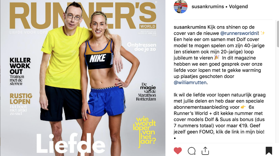 Runner's World zet covermodel in voor abowerf