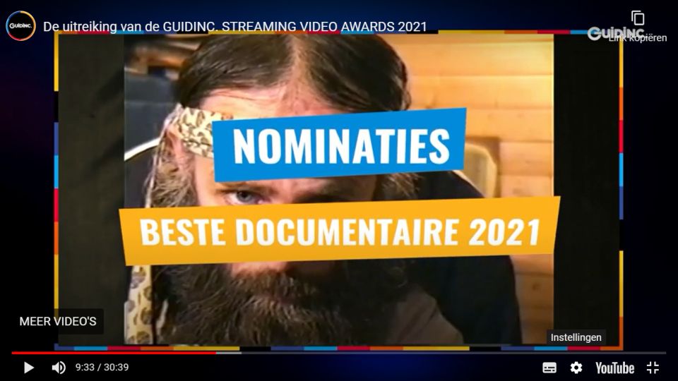 Nederlandse content in de prijzen bij Guidinc. Streaming Video Awards