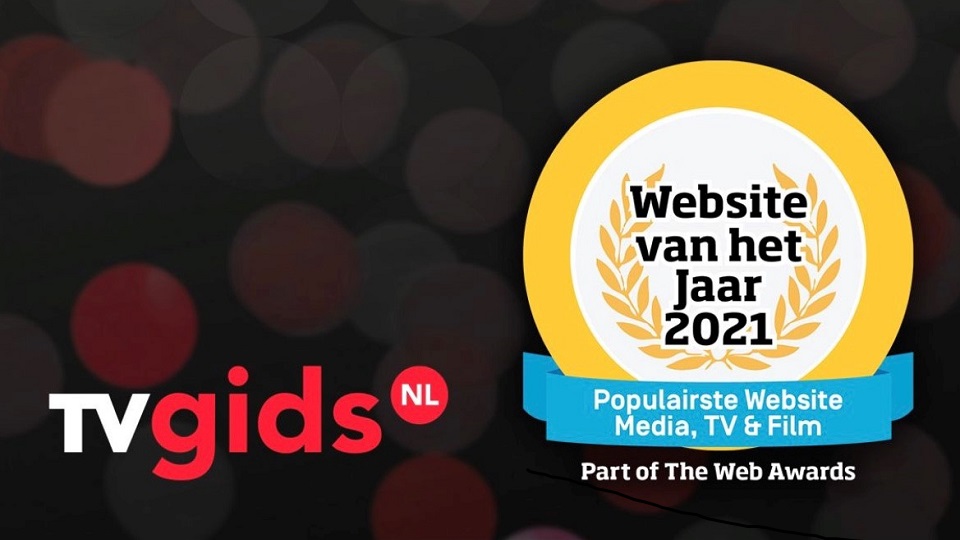 TVgids.nl is Website van het Jaar in de categorie 'Media, TV en Film'