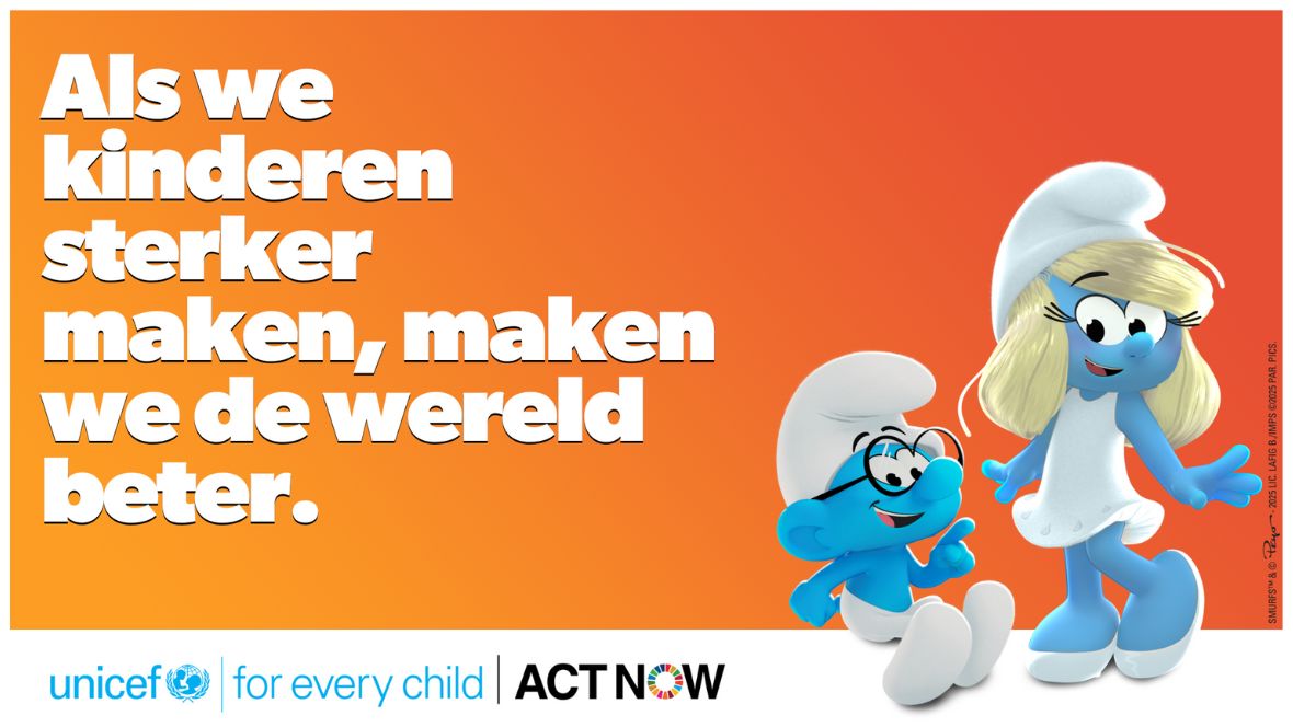 Nieuwe Unicef-campagne met Rihanna en De Smurfen zet kinderrechten centraal